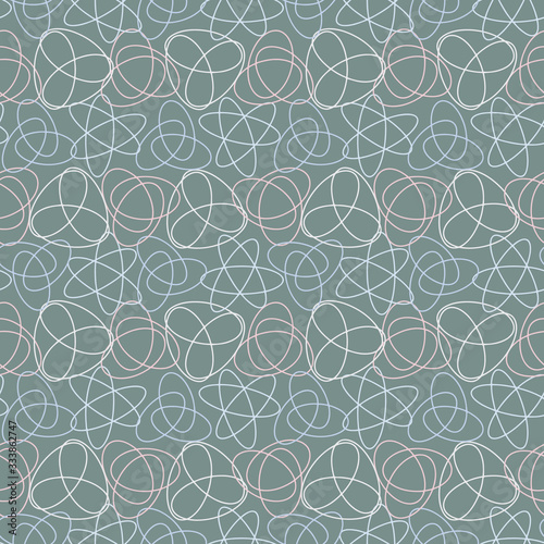 Abstract geometric seamless pattern with elliptical shapes