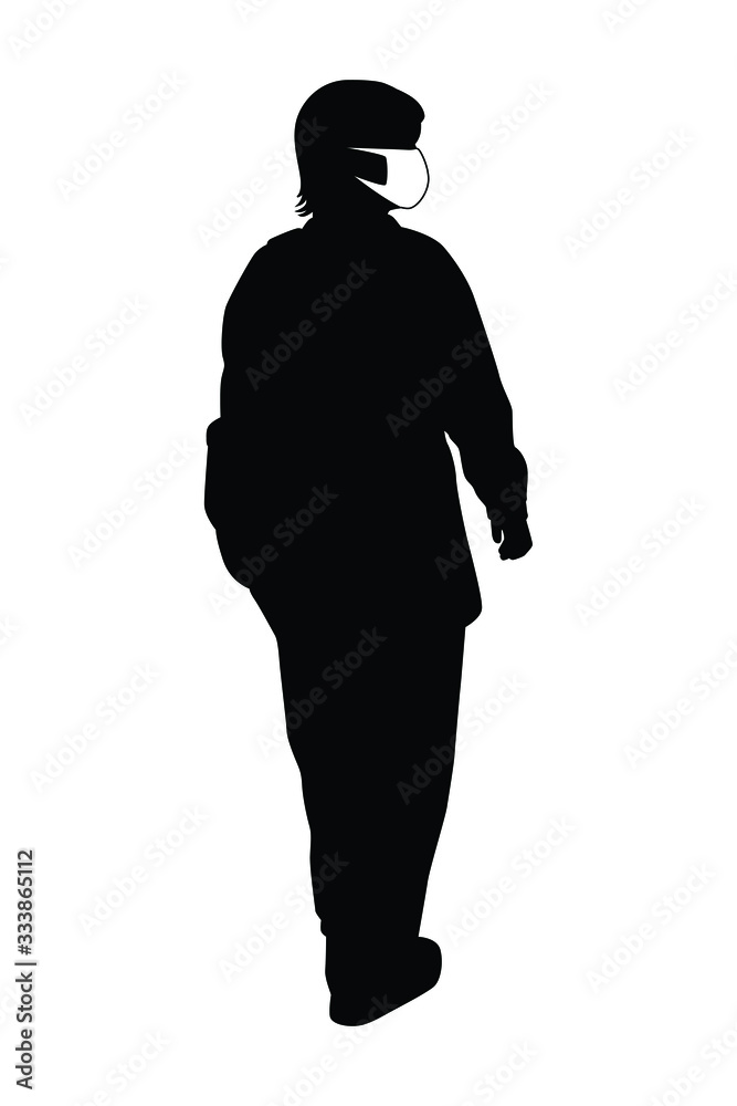 Man with mask silhouette vector Man with mask silhouette vector
