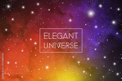 Elegant universe scientific outer space wallpaper with copy space