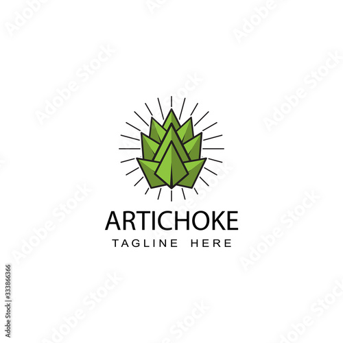 artichoke logo template design vector