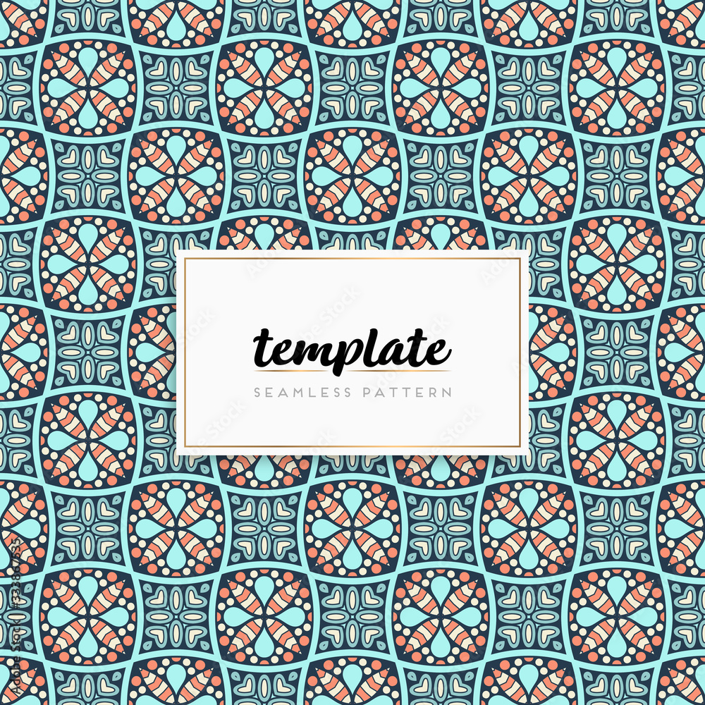 Obraz premium Background mandala seamless pattern vector