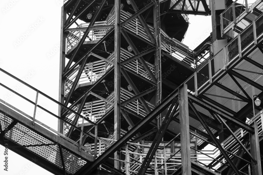 Obraz premium Black and white abstract industrial backround