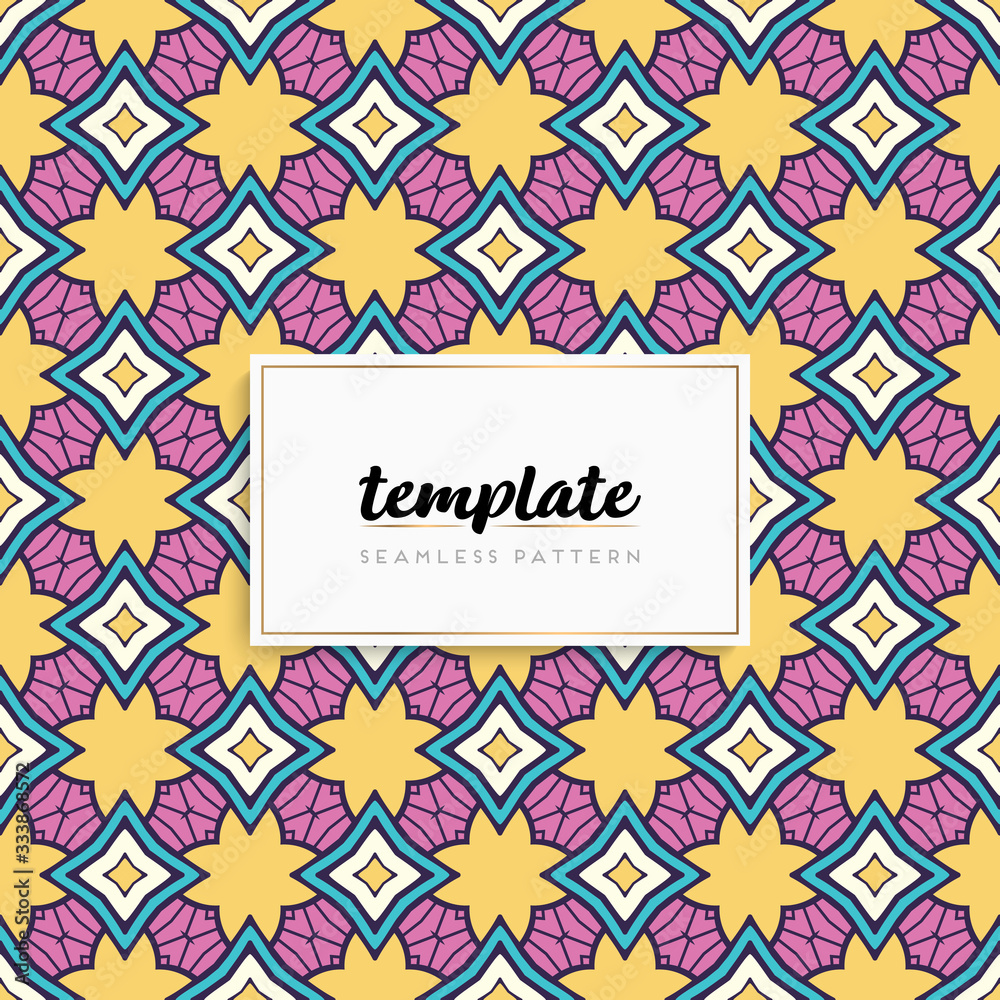 Background mandala seamless pattern vector