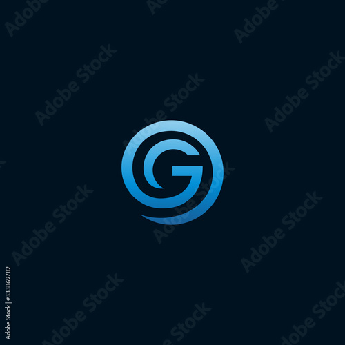 initial letter G logo design template
