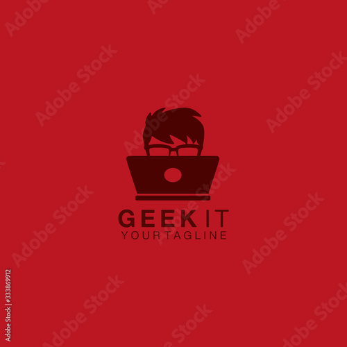 Geek Logo Design Vector Illustration Template Idea