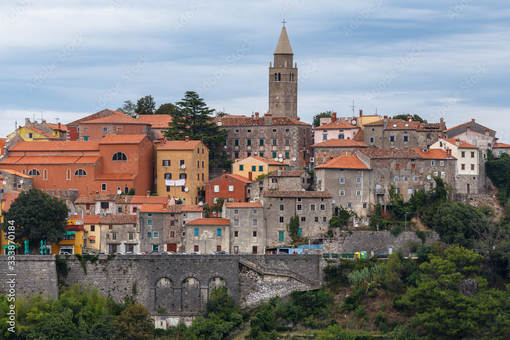 LABIN / CROATIA - AUGUST 2015: View to medieval Labin town on Istria peninsula, Croatia