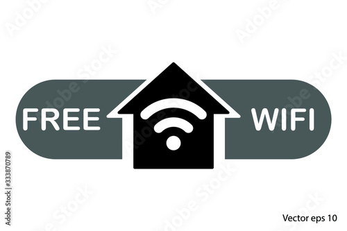 Free wifi sign, free wifi icon.