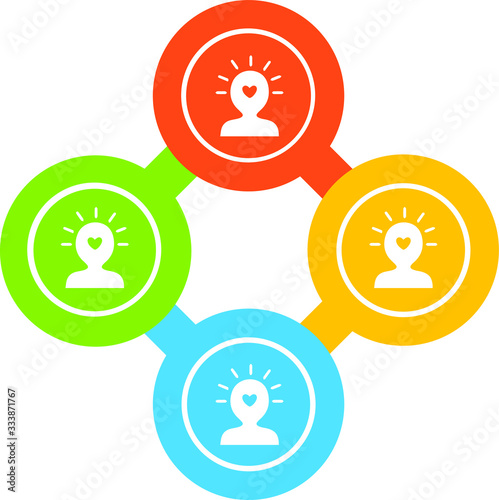 Mental Health Vector Illustration icon for all purpose. Isolated on 4 different backgrounds.