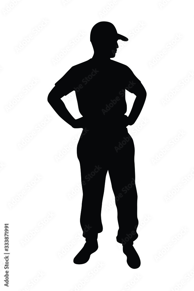 Instructor silhouette vector on white Instructor silhouette vector on white
