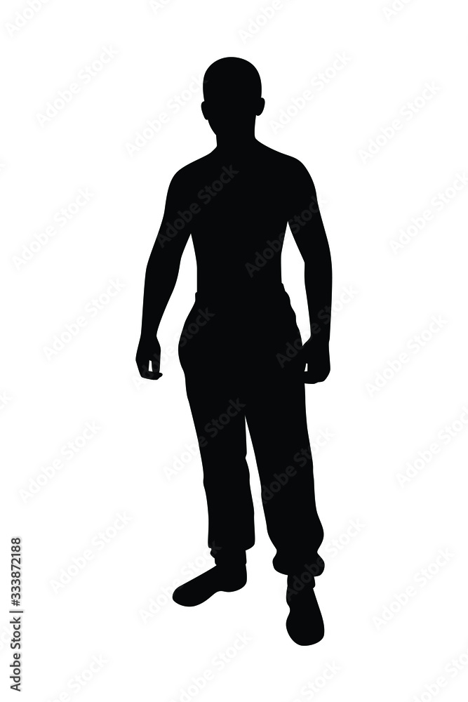 Boxing man silhouette