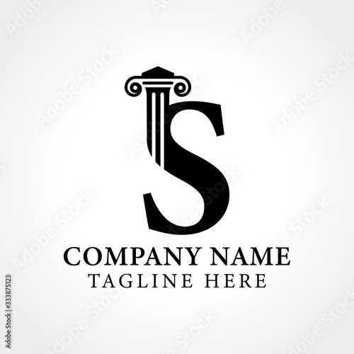 Attorney & Law Letter S Logo With Creative Modern Vector Template. Law Business Letter S Logo Design