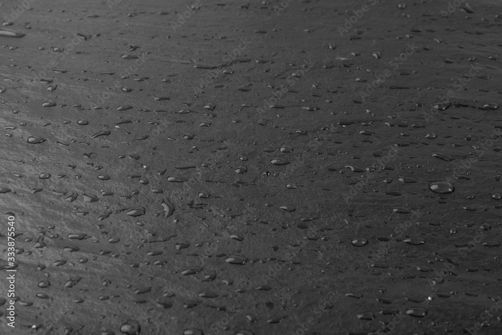 Wet Black Slate Stone, Food Slate, Slab Surface, Plate Stone