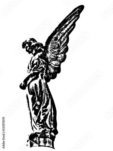 vector de estatuas de angeles