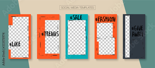 Modern Stories Vector Background.