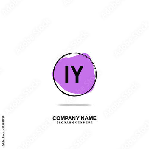 Initial Letter IY Logo Template Vector photo