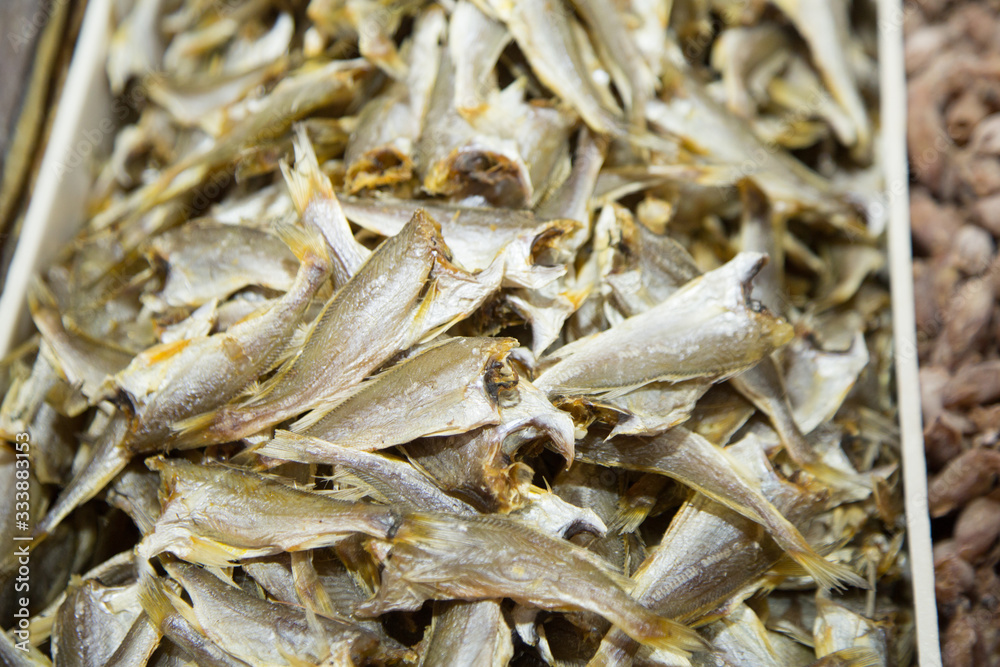 A pile of dried yellow croaker A pile of dried yellow croaker