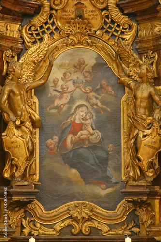 Our Lady s Altar in Franciscan church of St. Francis Xavier in Zagreb  Croatia