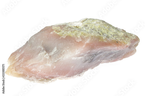 Foto pink Peruvian Andean opal isolated on white background