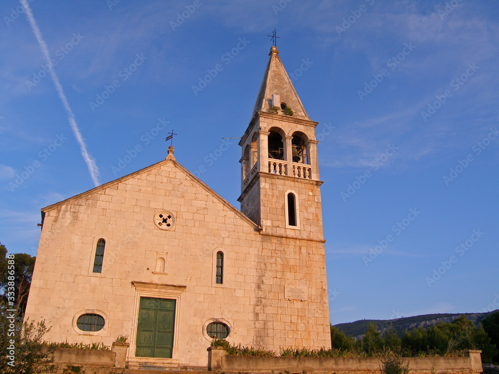 St Michael's Church in Dol, village on the island of Hvar, Croatia
