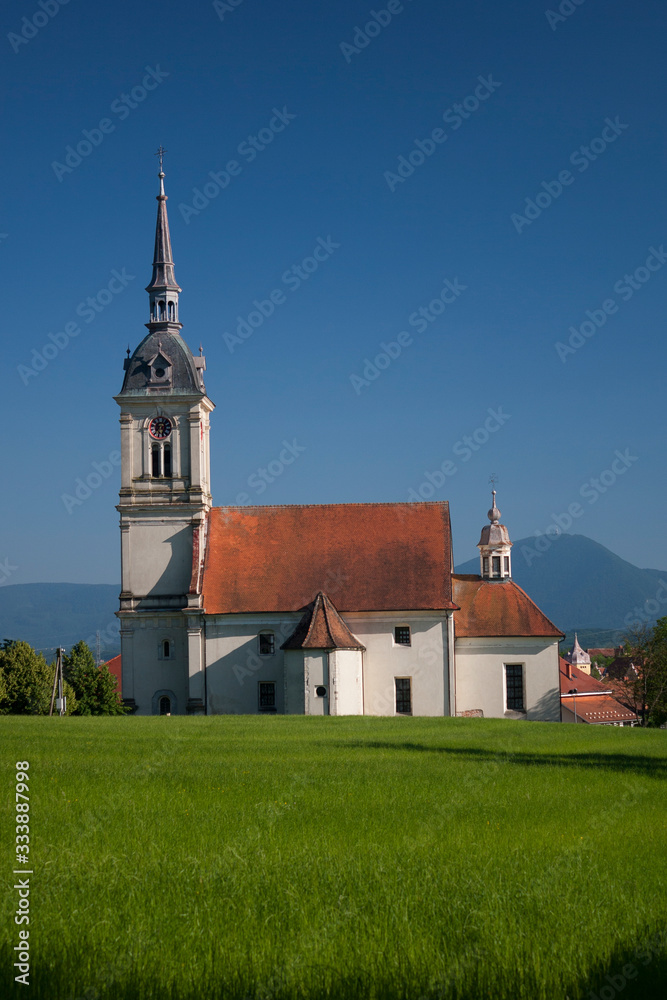 Church Svetega Jerneja in Slovenska Bistrica, just outside the city centre. Beautiful historical church from thirteen century and renovated in eighteen century.