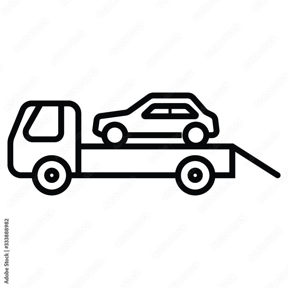 Tow truck icon, Towing truck with car Tow truck icon, Towing truck with car