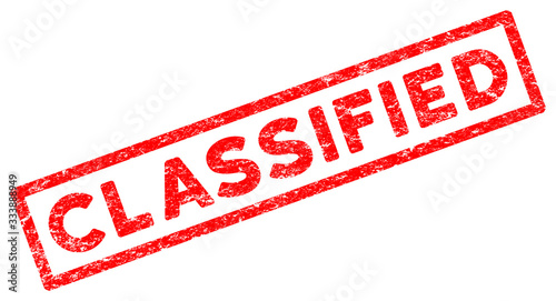 Classified Red Rubber Stamp