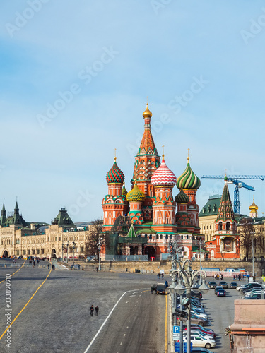 St. Basil's Cathedral in Moscow, view from the Bolshoi Moskvoretsky bridge © Shauerman