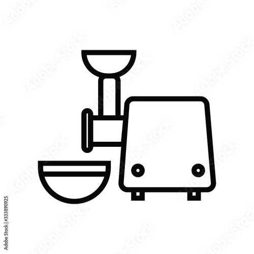 Meat grinder icon line symbol. Isolated vector illustration of icon sign concept for your web site mobile app logo UI design.
