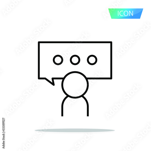 people talk icon isolated on white background.