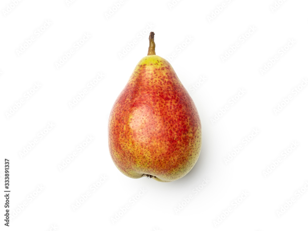 Pear isolated on white background. Directly above Pear isolated on white background. Directly above