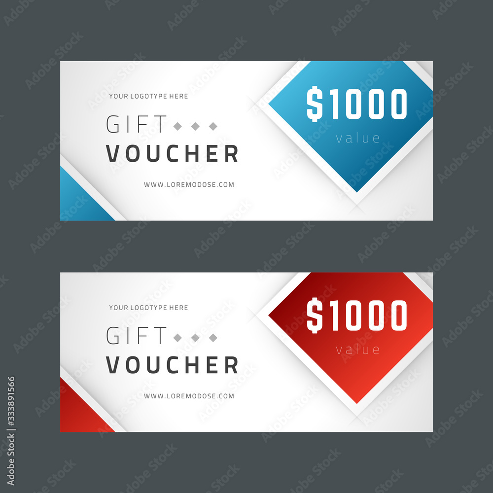 Obraz premium Voucher template abstract gepmetric design