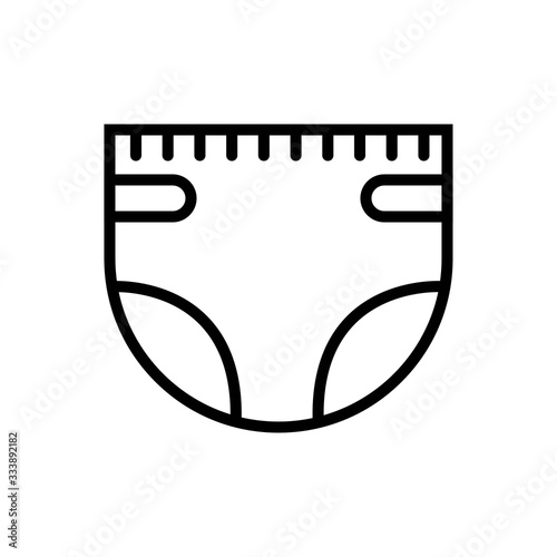 Diaper icon. Baby diapers simple isolated illustration