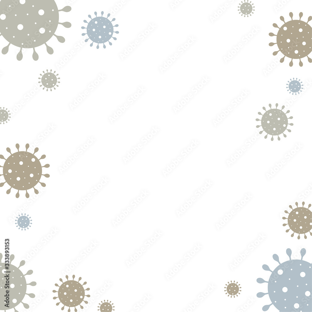 Vector stock background with coronavirus and empty space for your text. Suitable for use in social networks, advertising, flyer, poster and banner. Vector stock background with coronavirus and empty space for your text. Suitable for use in social networks, advertising, flyer, poster and banner.
