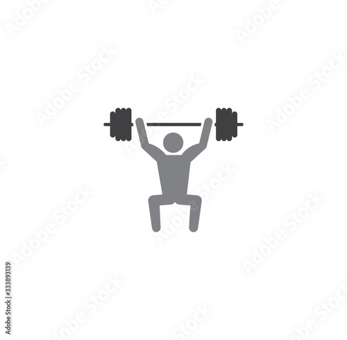 Crossfit related icon on background for graphic and web design. Creative illustration concept symbol for web or mobile app