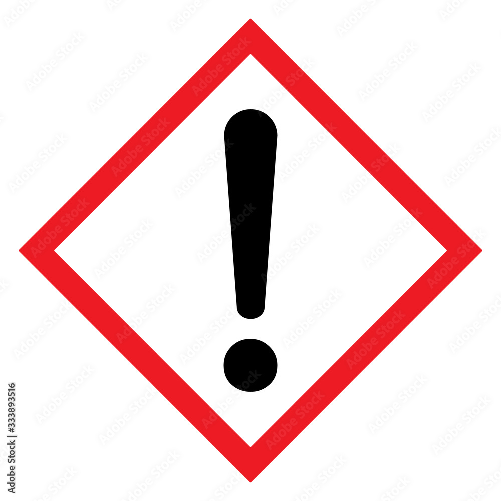 Exclamation mark flat design icon vector. Hazard warning attention sign isolated on white background Exclamation mark flat design icon vector. Hazard warning attention sign isolated on white background