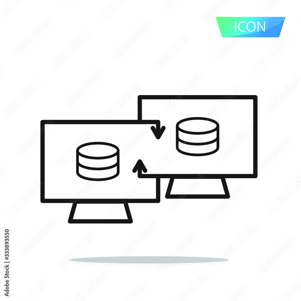 Data sharing icon isolated on white background. Data sharing icon isolated on white background.
