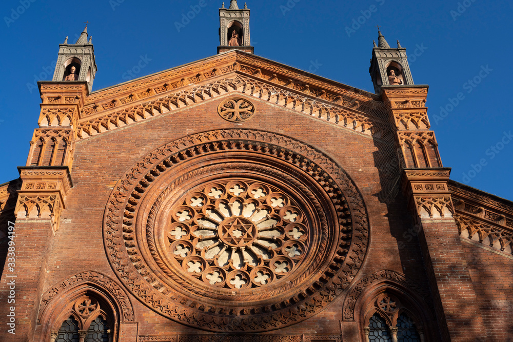 Obraz premium Facade of San Marco church in Milan, Italy