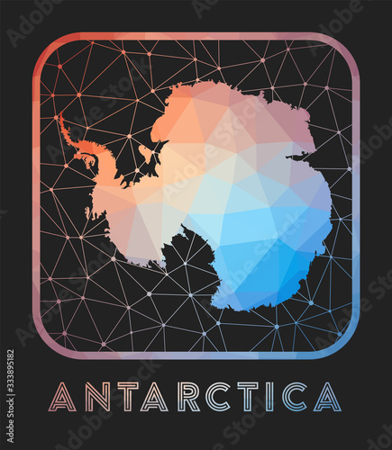 Canvas Print Antarctica map design