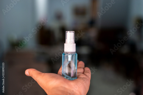 Hand sanitizer gel spray for hand hygiene corona virus protection.Healthcare concept.