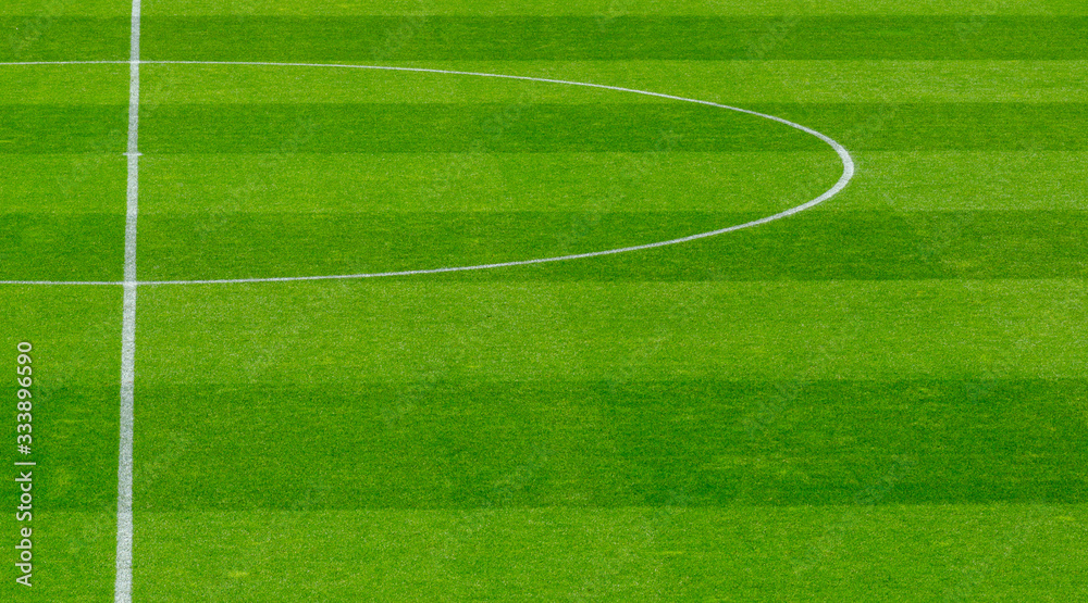 Empty soccer's field at the stadium during quarantine Empty soccer's field at the stadium during quarantine