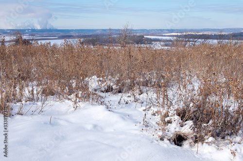 Overlooking Frozen Spring Lake and River