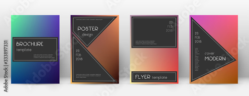 Flyer layout. Black astonishing template for Broch