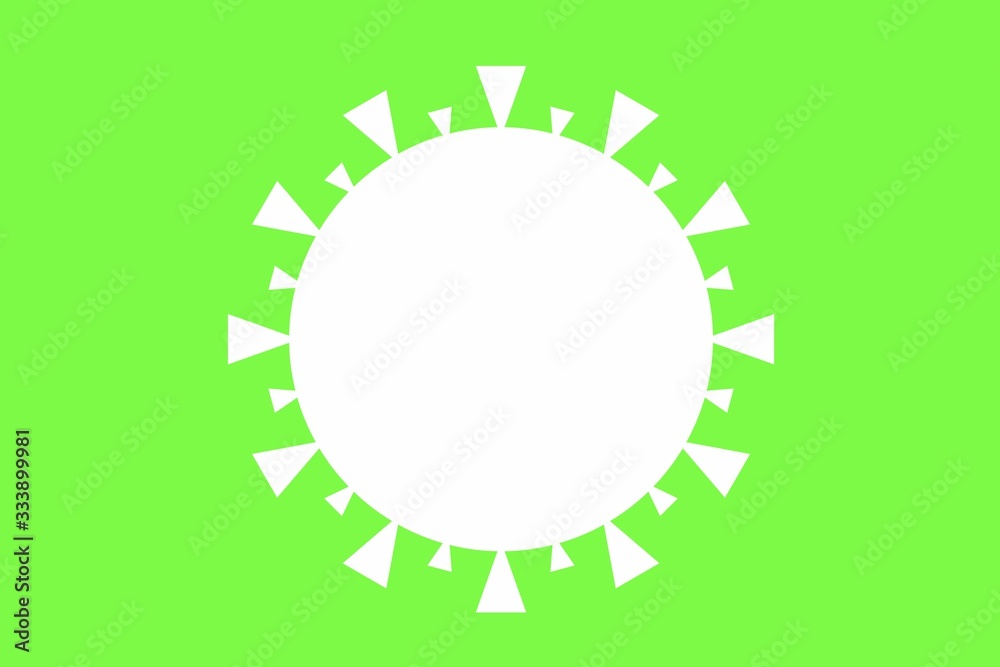 covid-19 of coronavirus pattern with green background