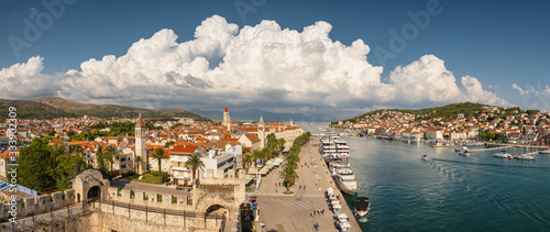 Beautiful panorama of Trogir old town in Croatia