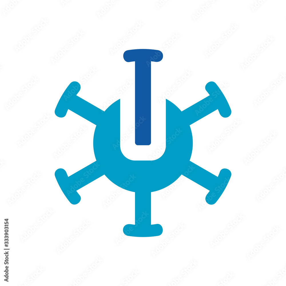 COVID-19 corona virus logo icon design - Vector COVID-19 corona virus logo icon design - Vector