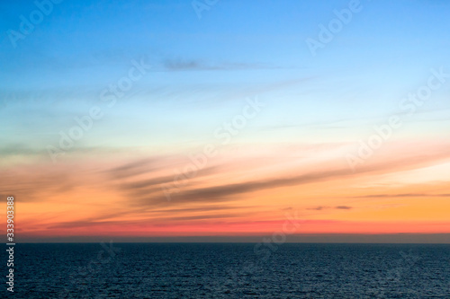 Beautiful sunrise in the North Sea.