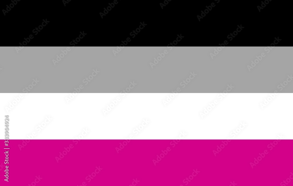 Asexual pride community flag, LGBT symbol. Sexual minorities identity. Vector illustration Asexual pride community flag, LGBT symbol. Sexual minorities identity. Vector illustration