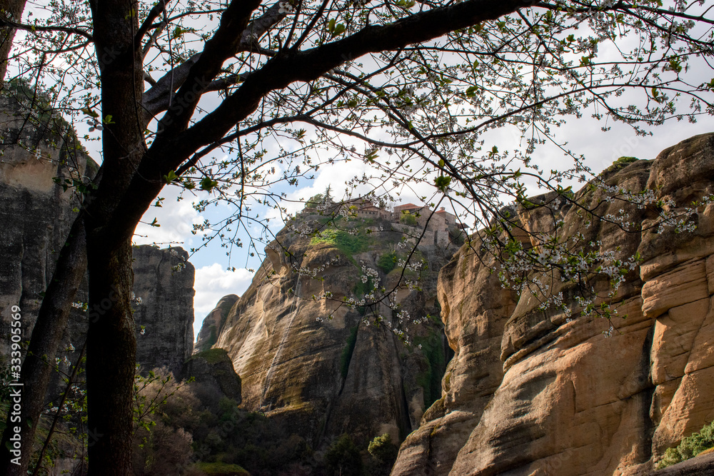 Meteora in Greece. Monasteries on the top of the rock towers. Meteora in Greece. Monasteries on the top of the rock towers.