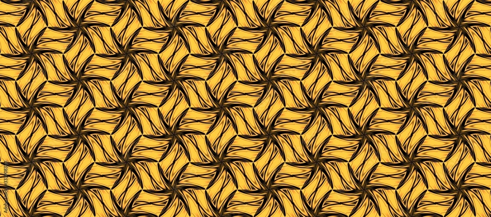 Computer generated image of a black stars pattern on a gilt background