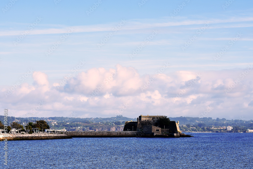 San Anton Castle in La Coruña, Galicia. Spain. Europe. October 8, 2019
